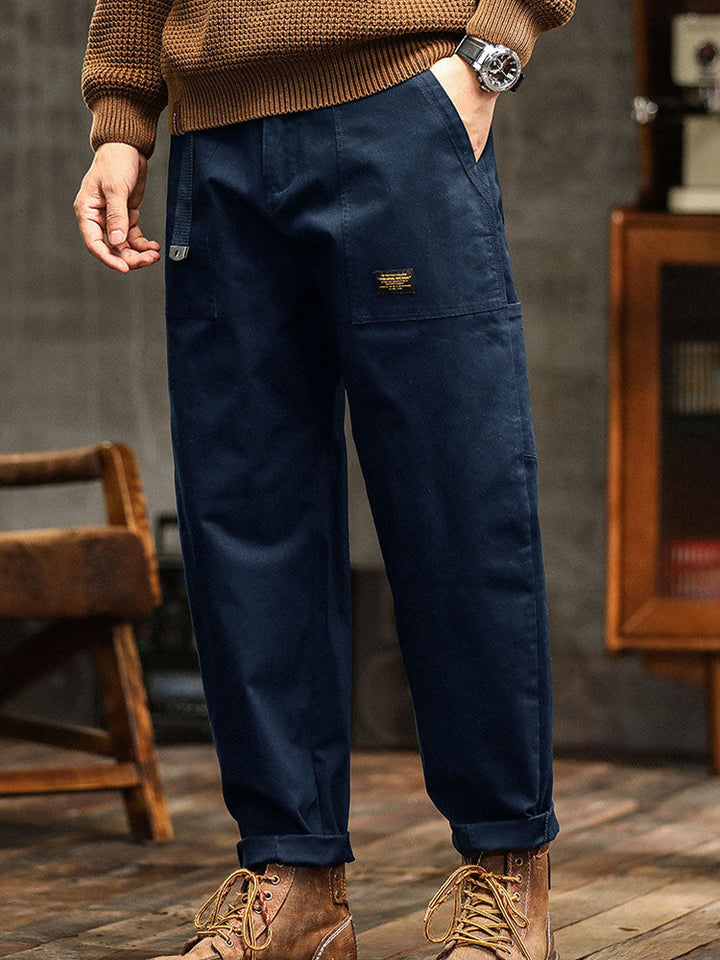 Men's Utility Trousers Vintage Multi-Pocket Cargo Straight Leg Casual Workwear Streetwear Everyday Tapered Rufus