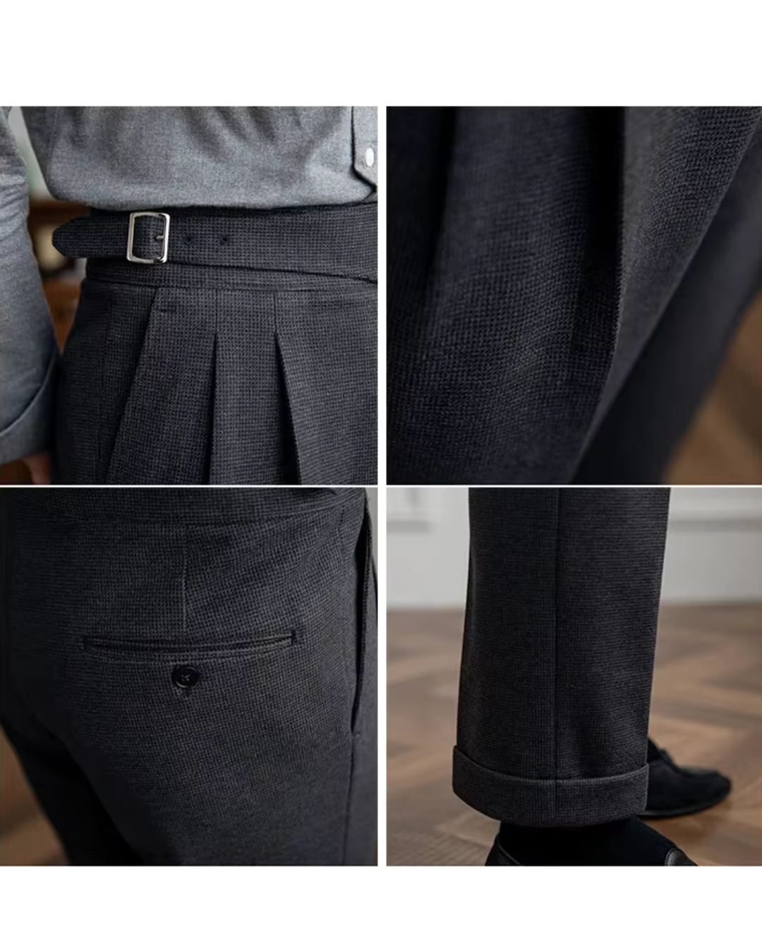 Men's Tailored Trousers Slim Fit Classic Styling Versatile Everyday Wear