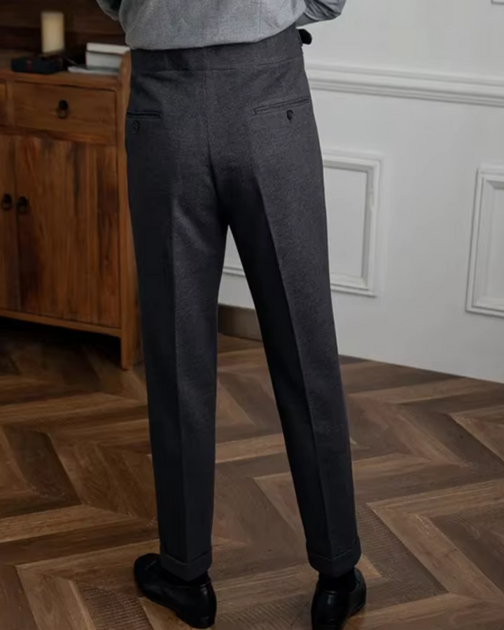 Men's Tailored Trousers Slim Fit Classic Styling Versatile Everyday Wear