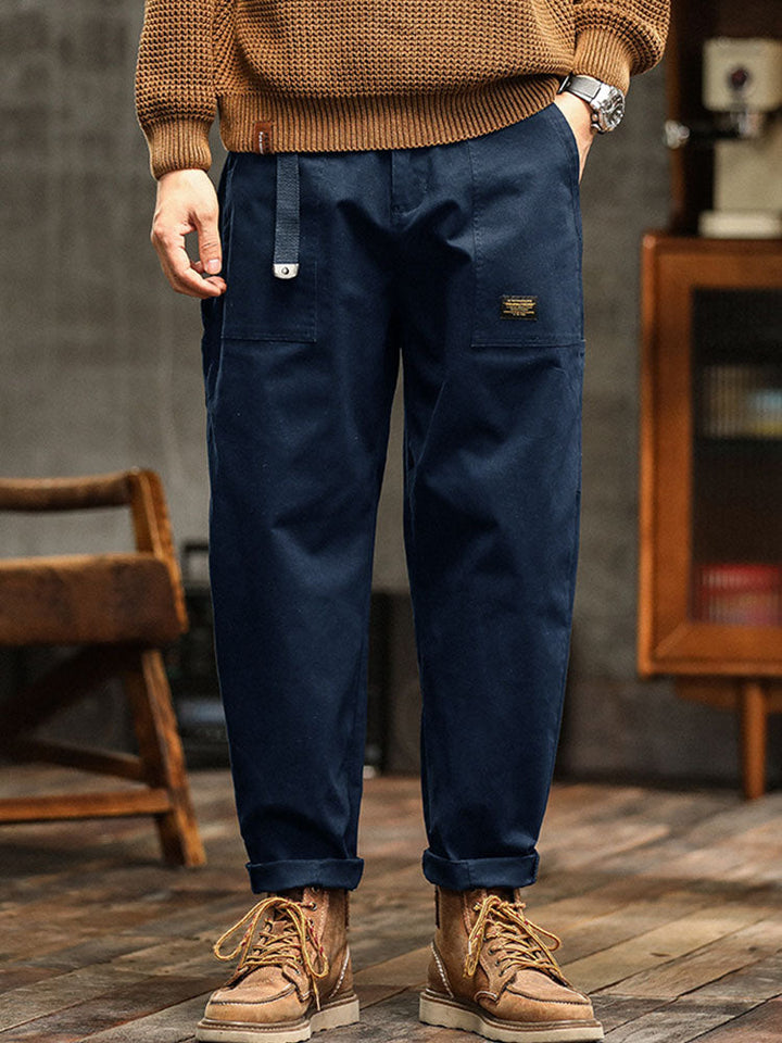 Men's Utility Trousers Vintage Multi-Pocket Cargo Straight Leg Casual Workwear Streetwear Everyday Tapered Rufus
