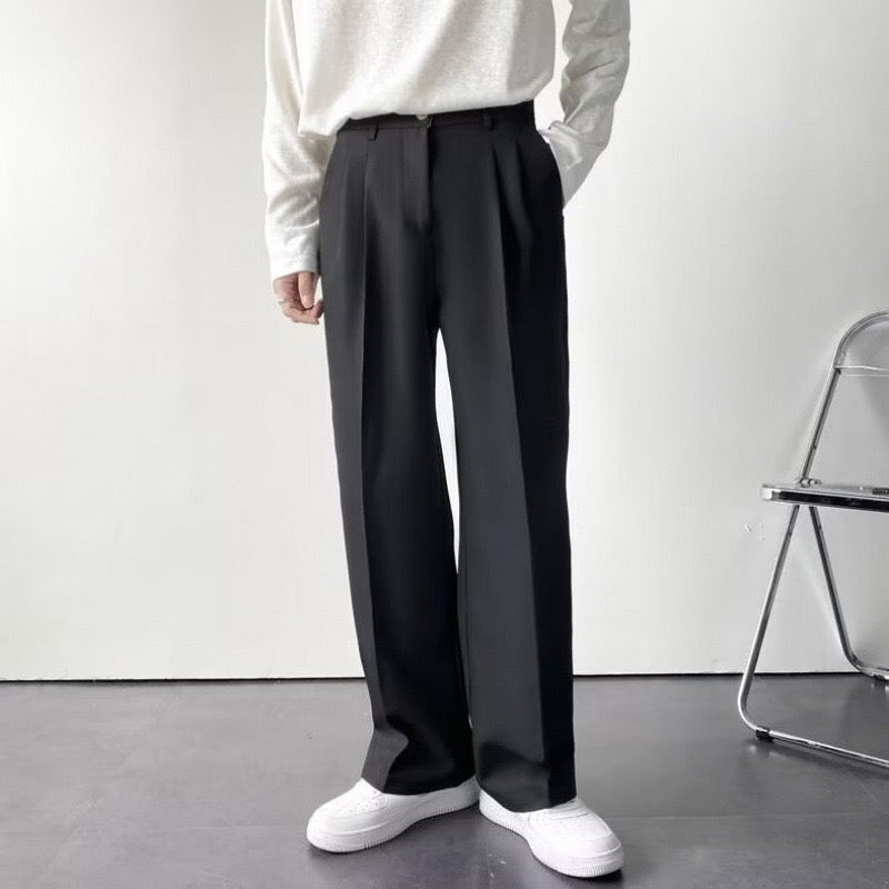 Men's Fitted Trousers Tailored Style Smart-Casual Office Wear