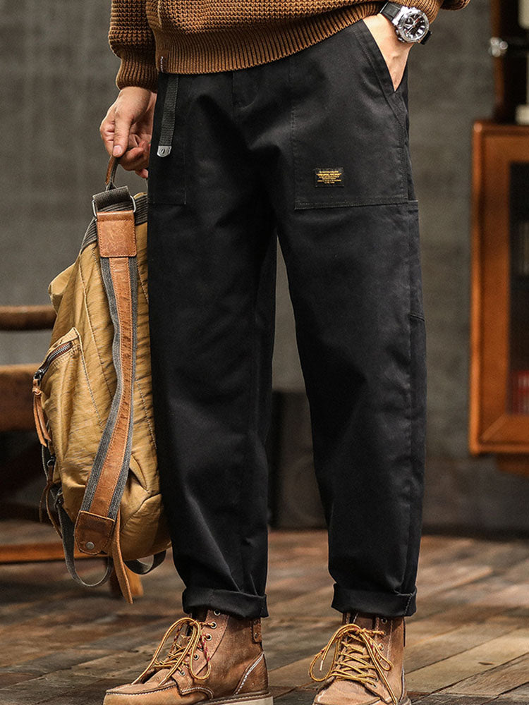 Men's Utility Trousers Vintage Multi-Pocket Cargo Straight Leg Casual Workwear Streetwear Everyday Tapered Rufus