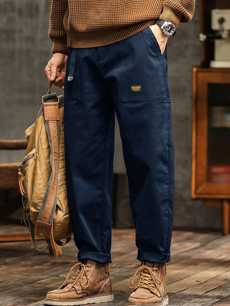 Men's Utility Trousers Vintage Multi-Pocket Cargo Straight Leg Casual Workwear Streetwear Everyday Tapered Rufus