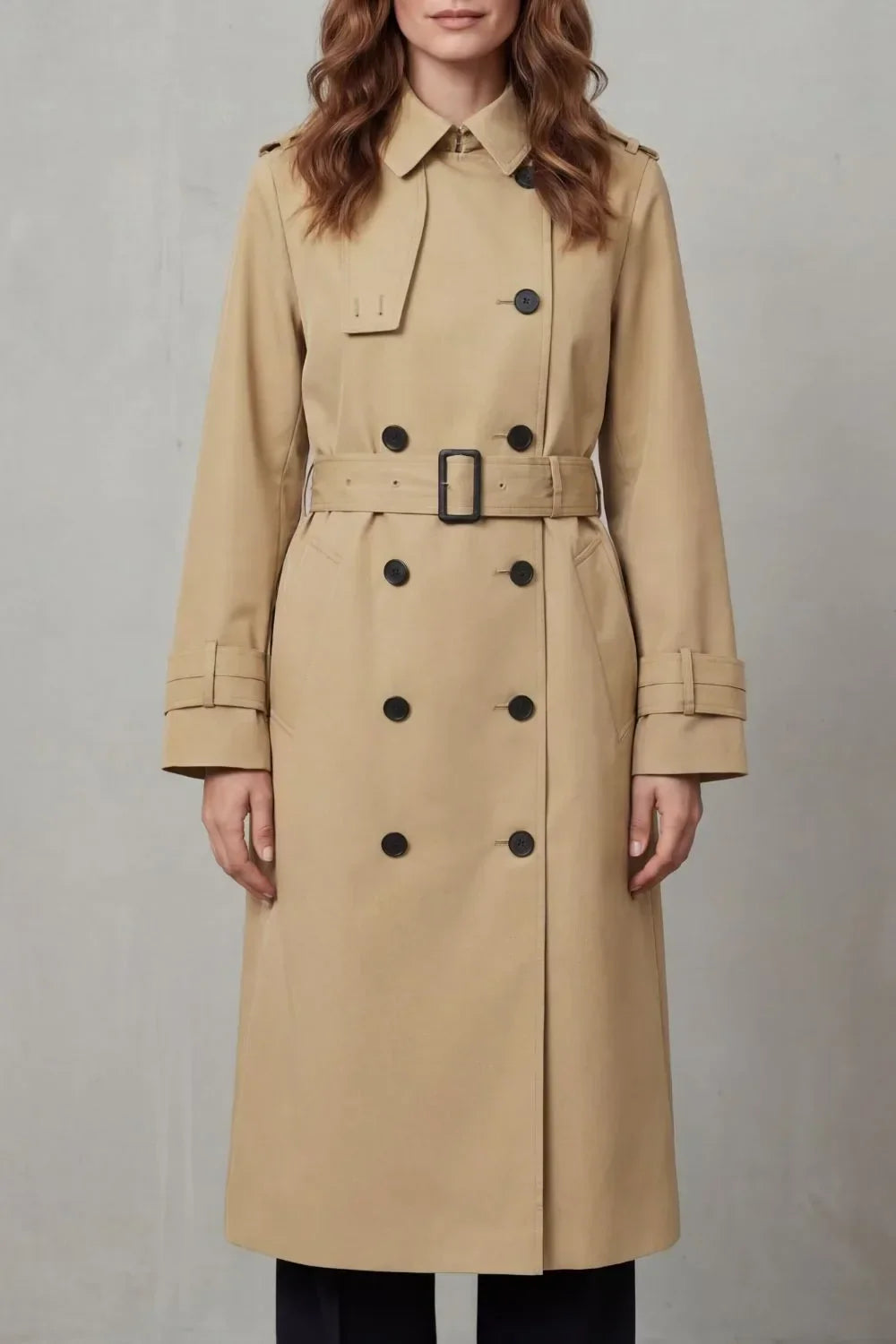 Célianne | Belted Double-Breasted Trench Coat