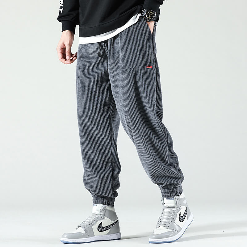 Men's Tapered Trousers Loose Fit Drawstring Elastic Waist Casual Summer Everyday Relaxed Lounge Kai