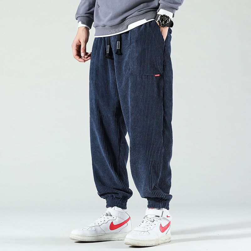 Men's Tapered Trousers Loose Fit Drawstring Elastic Waist Casual Summer Everyday Relaxed Lounge Kai