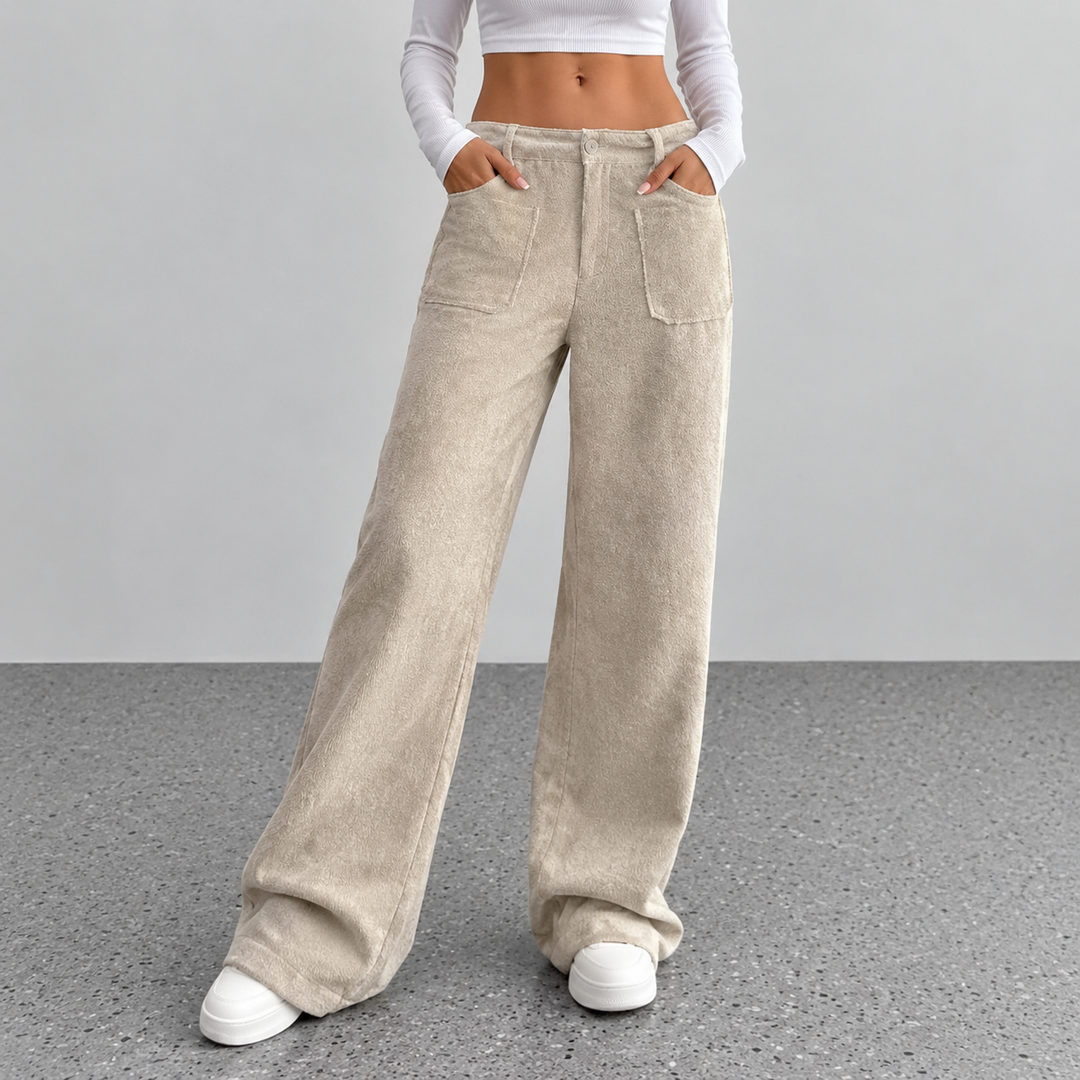 Aurevina | Chic Wide-Leg Trousers with Convenient Pockets