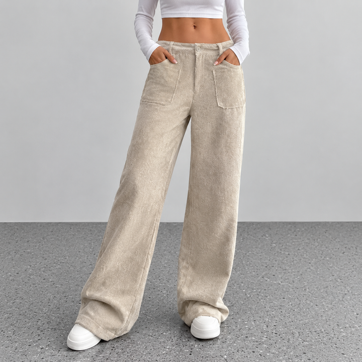 Aurevina | Chic Wide-Leg Trousers with Convenient Pockets