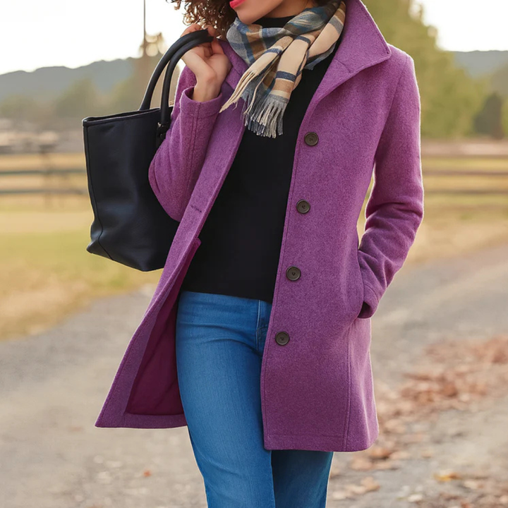 Elvianne | Premium Wool Buttoned Trench Coat