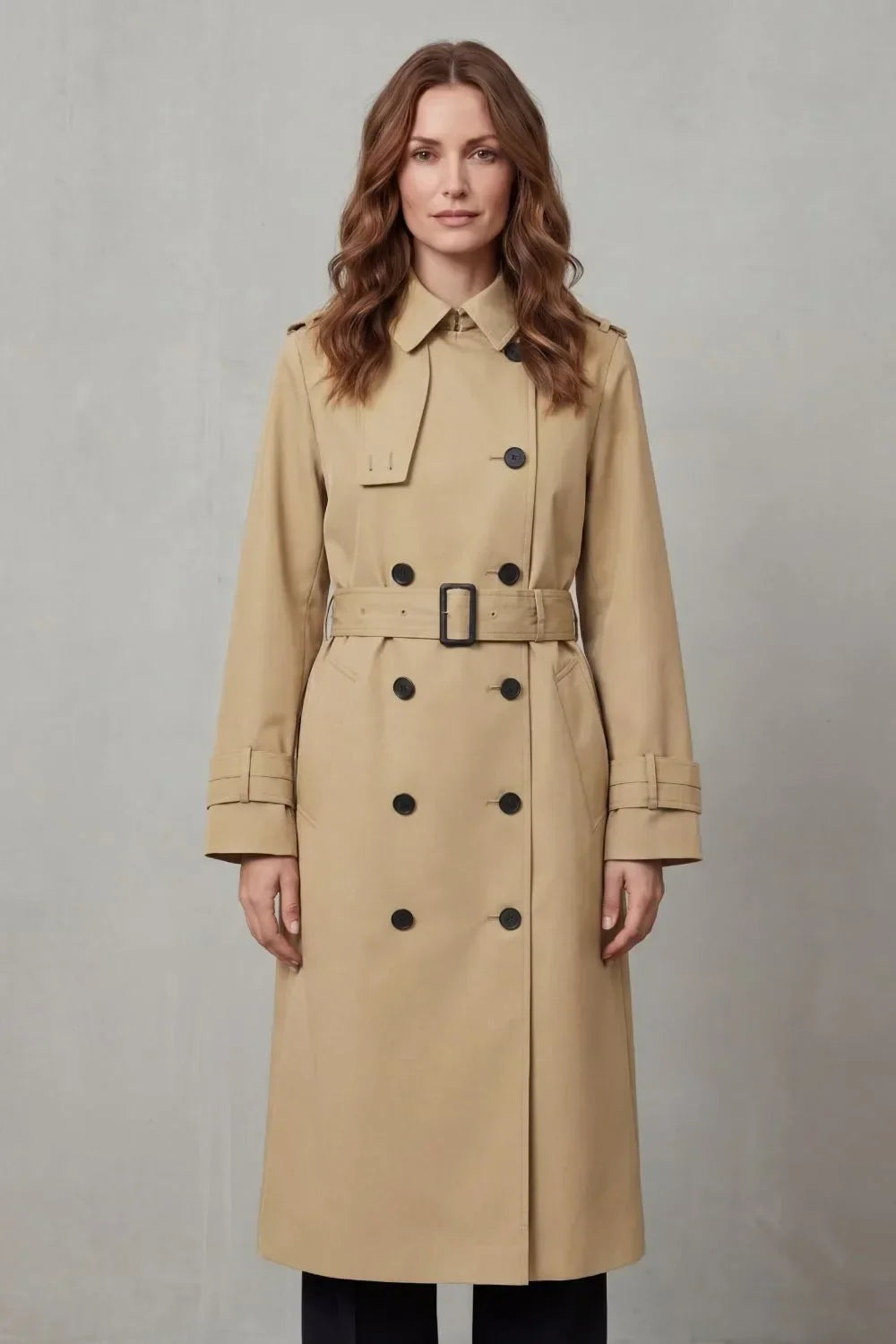 Célianne | Belted Double-Breasted Trench Coat