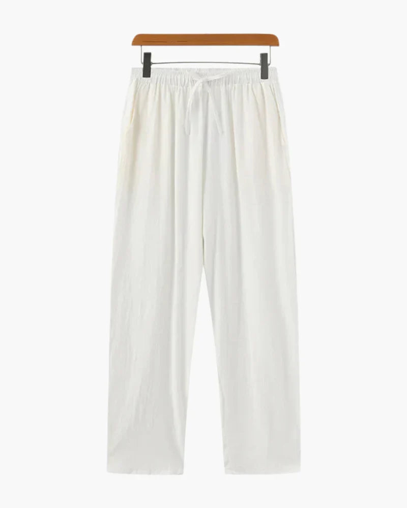 Men's Wide-Leg Trousers High-Waisted Chic Casual Everyday Summer