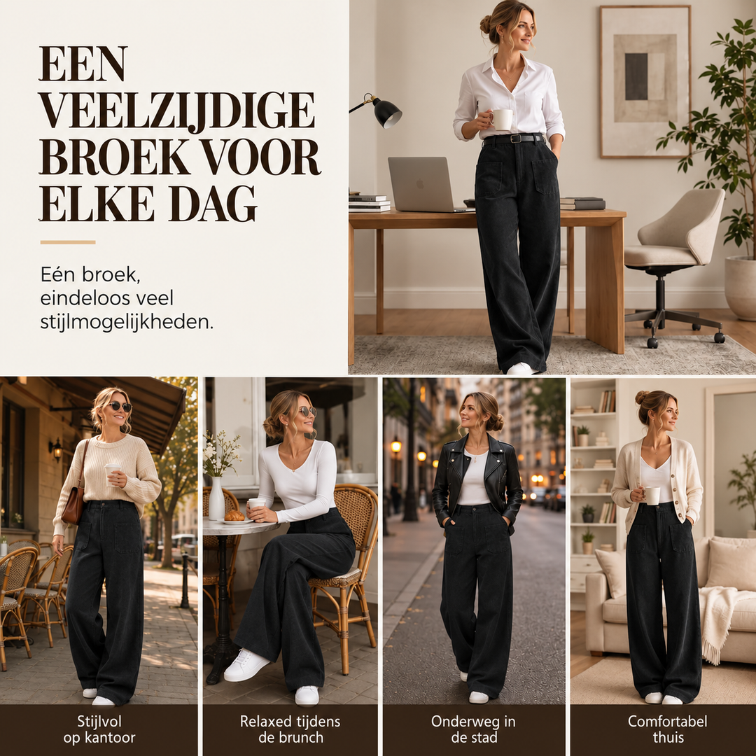 Aurevina | Chic Wide-Leg Trousers with Convenient Pockets