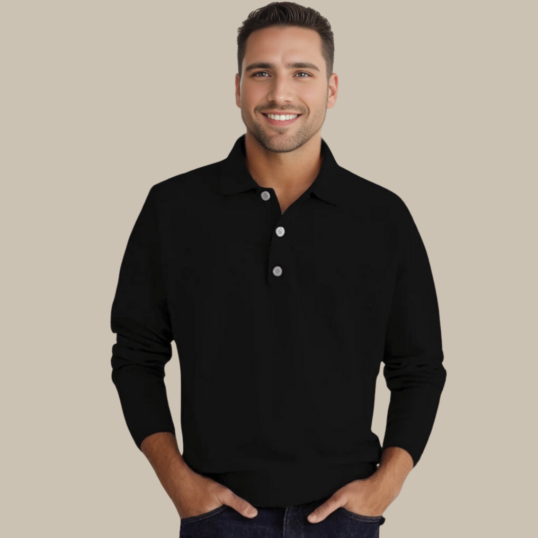 Men's Polo Sweater Knitted Collared Ribbed Classic Fit Casual Smart-Casual Layering Everyday Warm Versatile