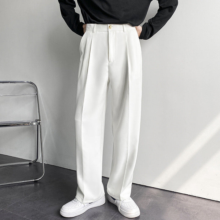 Men's Fitted Trousers Tailored Style Smart-Casual Office Wear