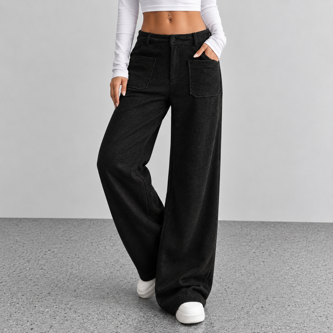 Aurevina | Chic Wide-Leg Trousers with Convenient Pockets