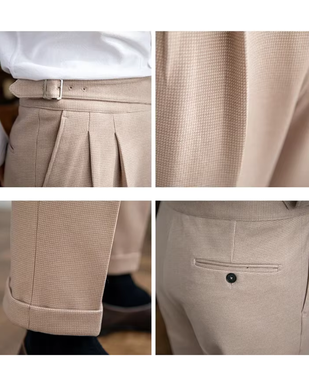 Men's Tailored Trousers Slim Fit Classic Styling Versatile Everyday Wear