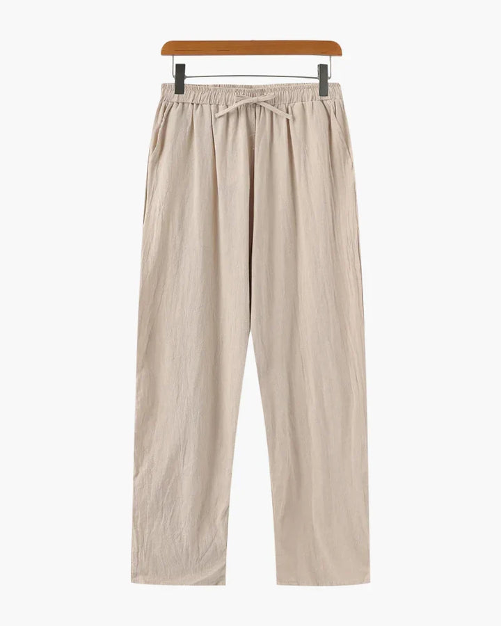 Men's Wide-Leg Trousers High-Waisted Chic Casual Everyday Summer