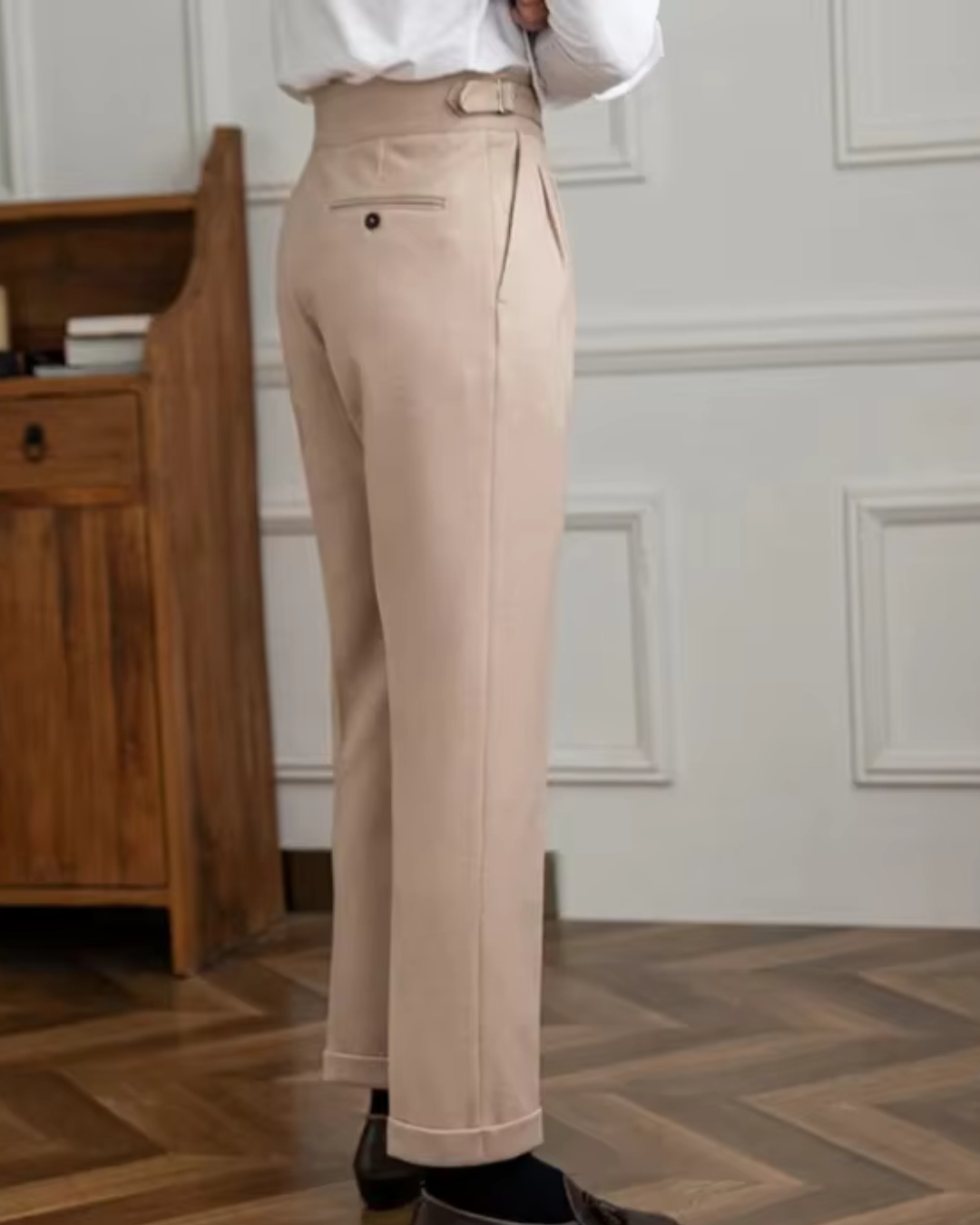 Men's Tailored Trousers Slim Fit Classic Styling Versatile Everyday Wear