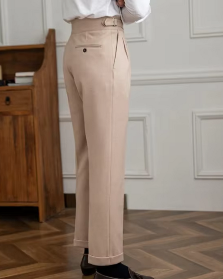 Men's Tailored Trousers Slim Fit Classic Styling Versatile Everyday Wear