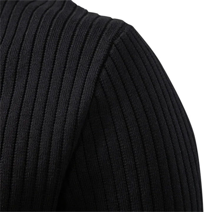 Men's Casual Knit Sweater Round Neck Button Closure Everyday Wear