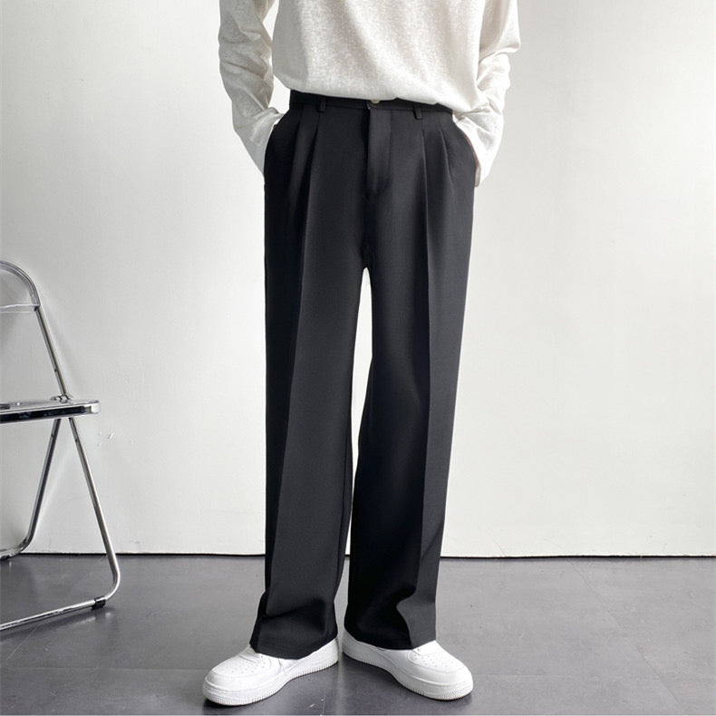 Men's Fitted Trousers Tailored Style Smart-Casual Office Wear