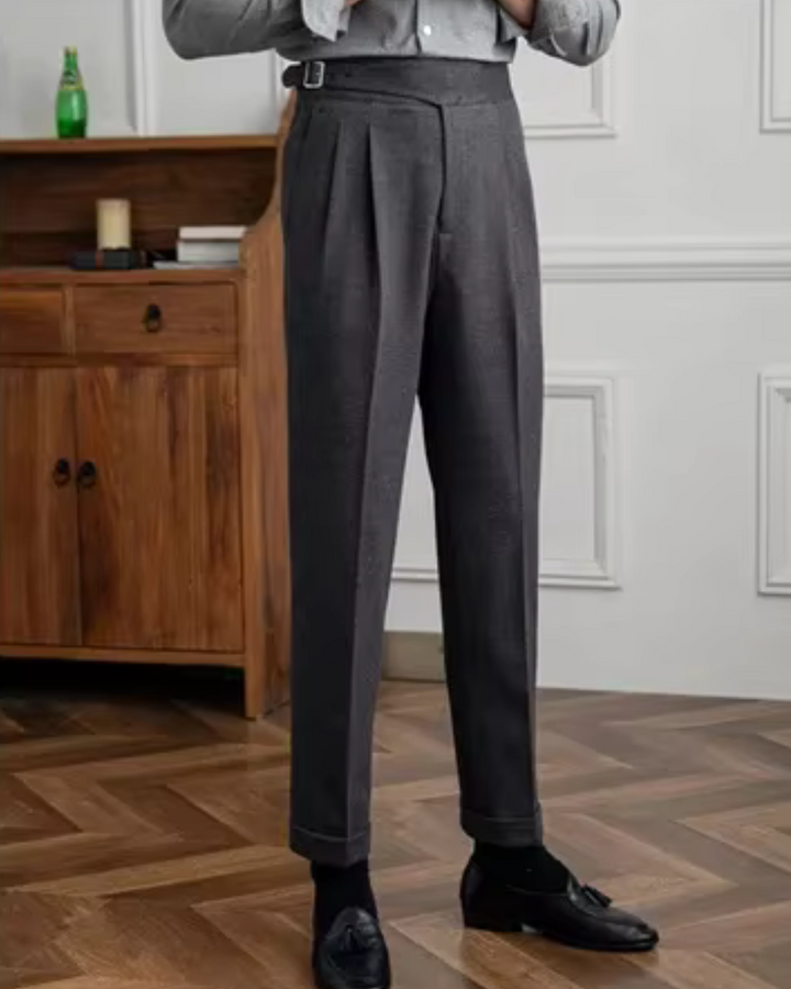 Men's Tailored Trousers Slim Fit Classic Styling Versatile Everyday Wear