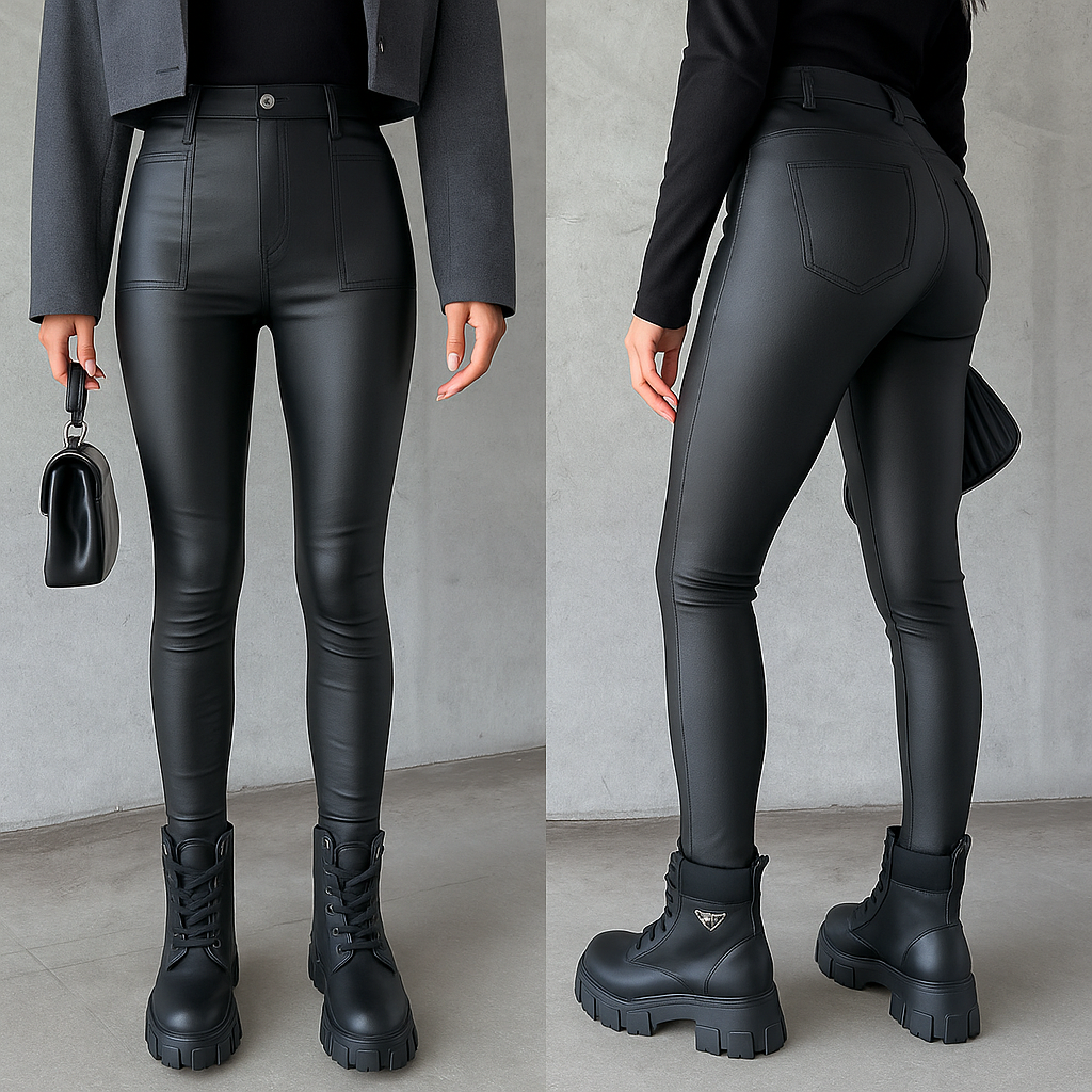 Danique | Chic Faux Leather Trousers