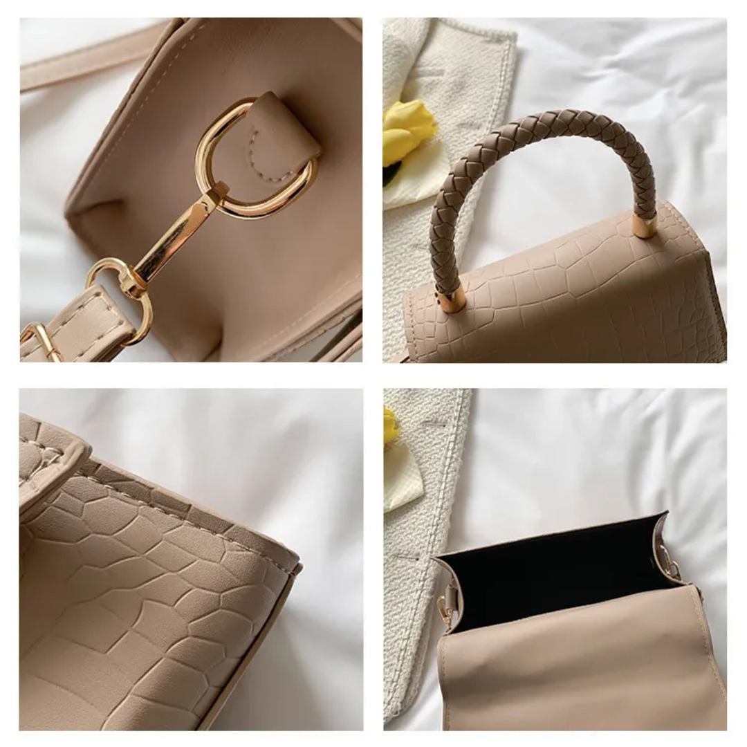 Cibelle | PU Leather Handbag Featuring a Crossbody Strap