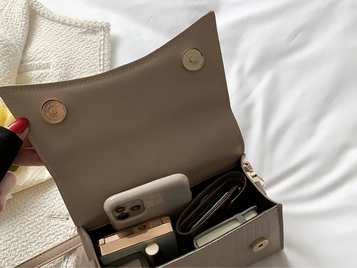 Cibelle | PU Leather Handbag Featuring a Crossbody Strap