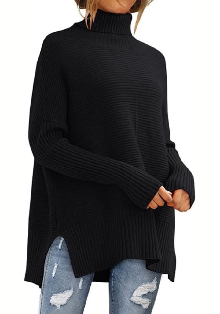 Women's Winter Knitted Roll Neck Sweater – BN