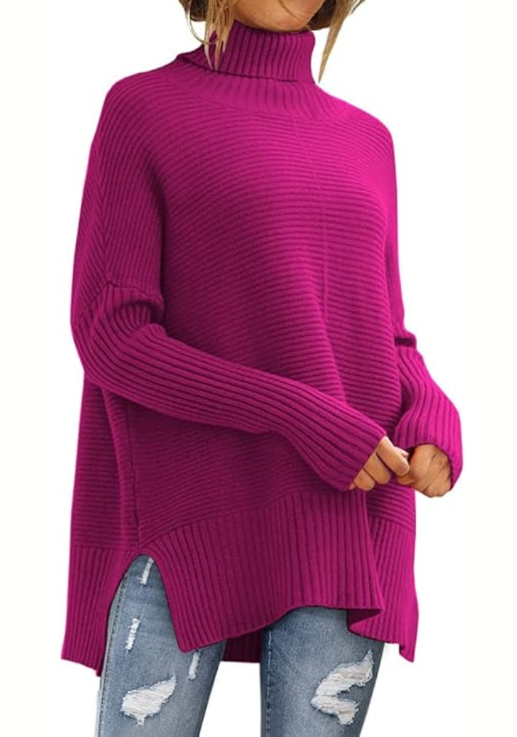 Women's Winter Knitted Roll Neck Sweater – BN