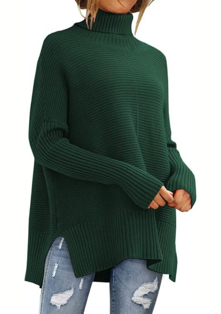Women's Winter Knitted Roll Neck Sweater – BN