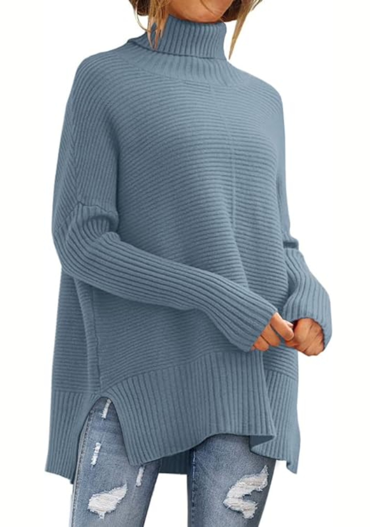 Women's Winter Knitted Roll Neck Sweater – BN