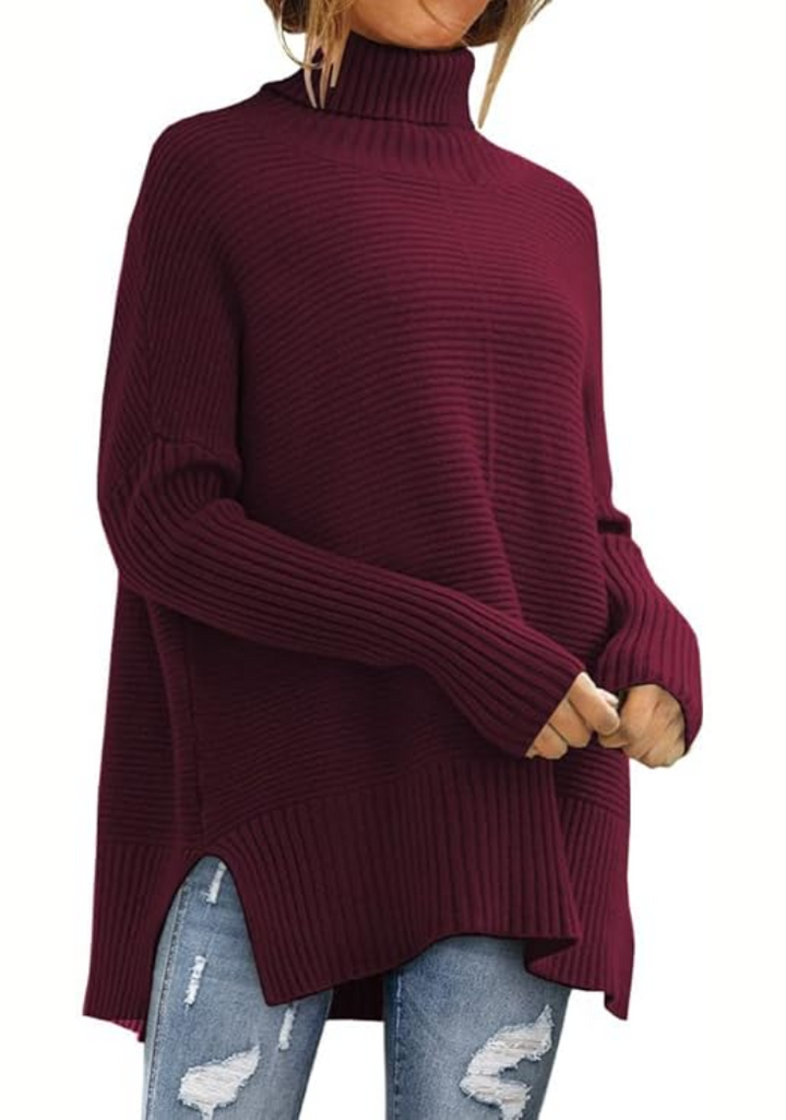 Women's Winter Knitted Roll Neck Sweater – BN