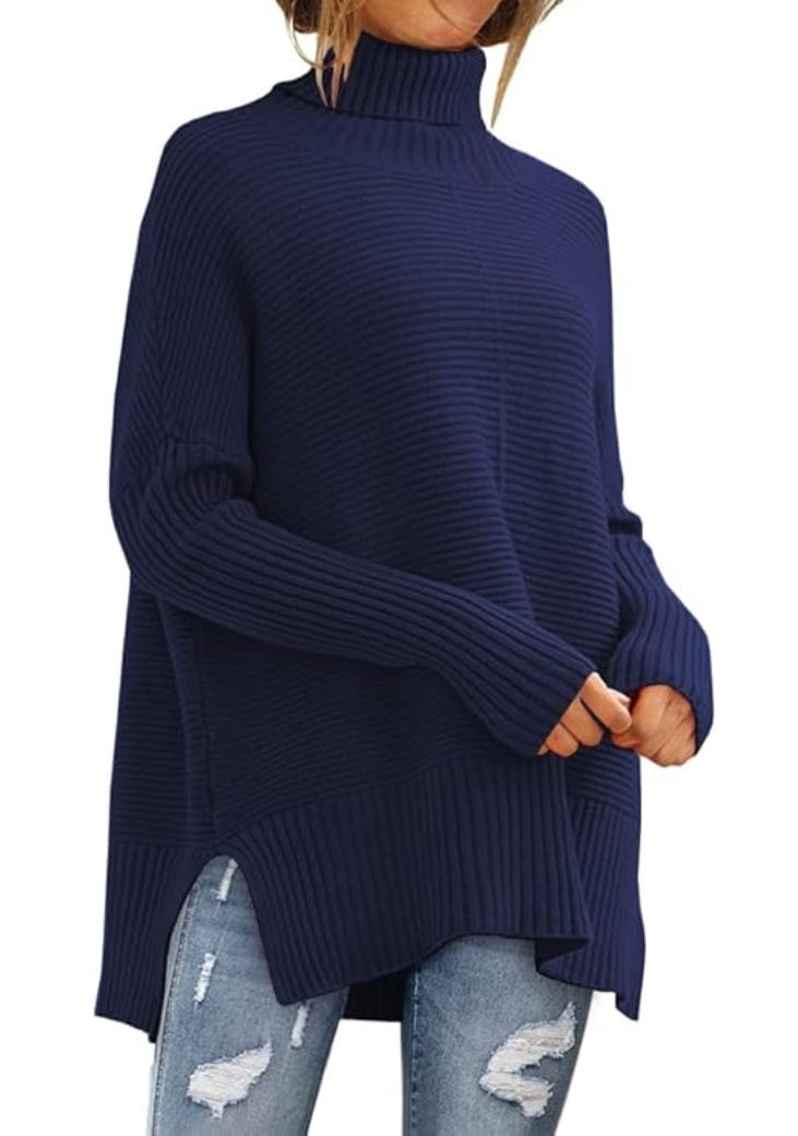 Women's Winter Knitted Roll Neck Sweater – BN