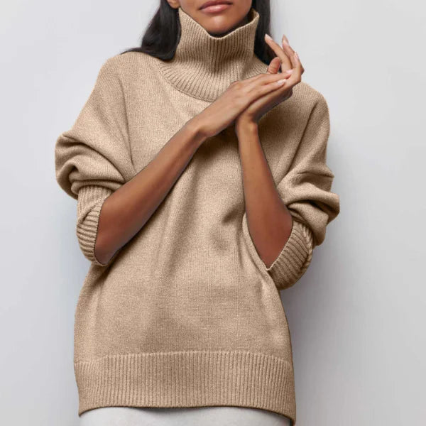 Women's Winter Knitted Roll Neck Sweater – BN
