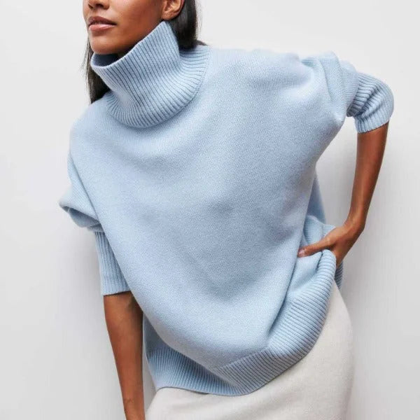 Women's Winter Knitted Roll Neck Sweater – BN