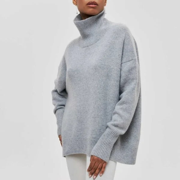 Women's Winter Knitted Roll Neck Sweater – BN
