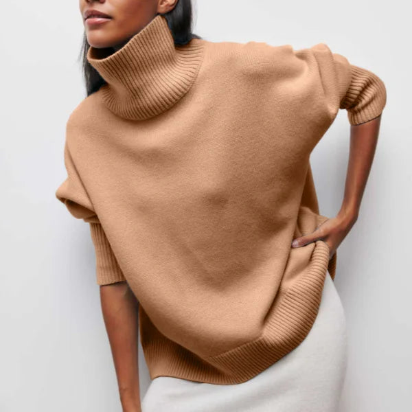 Women's Winter Knitted Roll Neck Sweater – BN