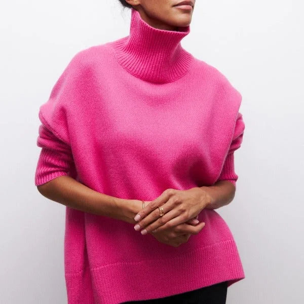 Women's Winter Knitted Roll Neck Sweater – BN