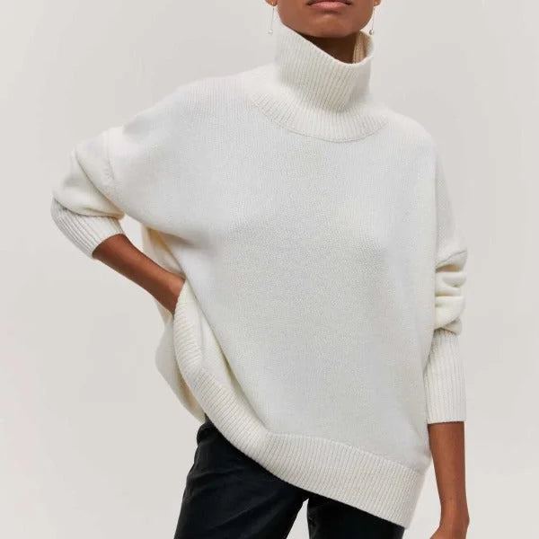 Women's Winter Knitted Roll Neck Sweater – BN