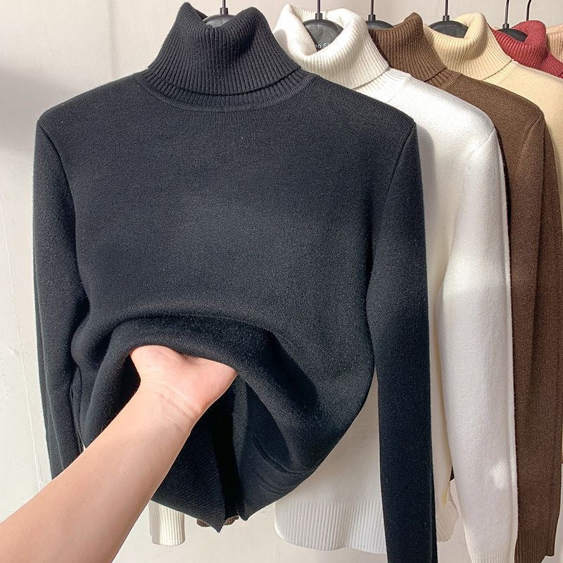 Women's Winter Fleece-Lined Turtleneck Sweater – BN
