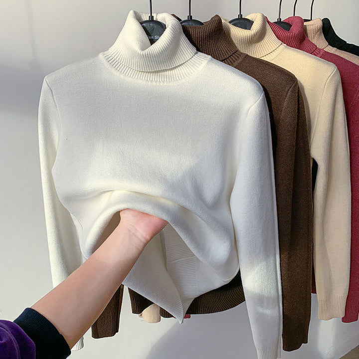 Women's Winter Fleece-Lined Turtleneck Sweater – BN