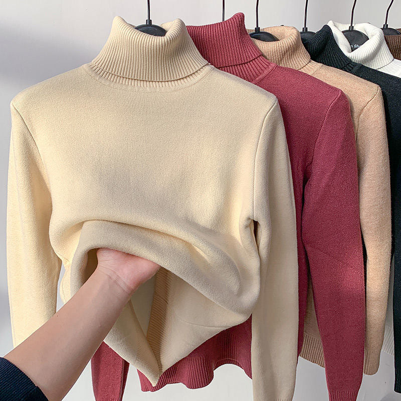Women's Winter Fleece-Lined Turtleneck Sweater – BN