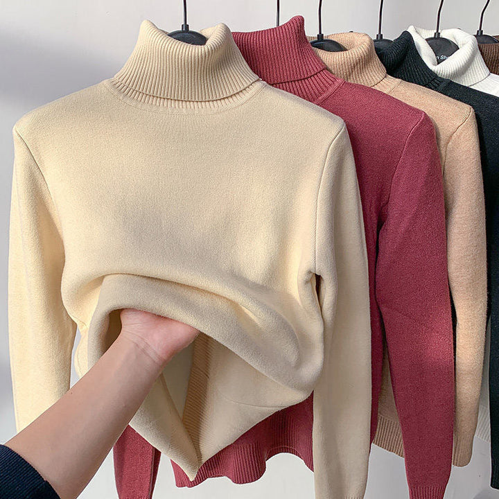 Women's Winter Fleece-Lined Turtleneck Sweater – BN