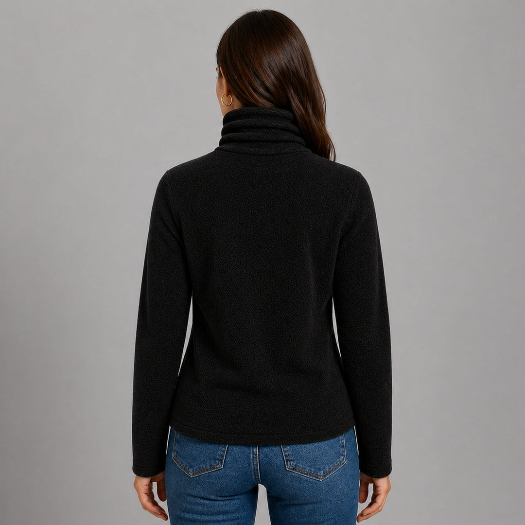Women's Tailored Roll Neck Cashmere Blend Sweater – Office Style – BN