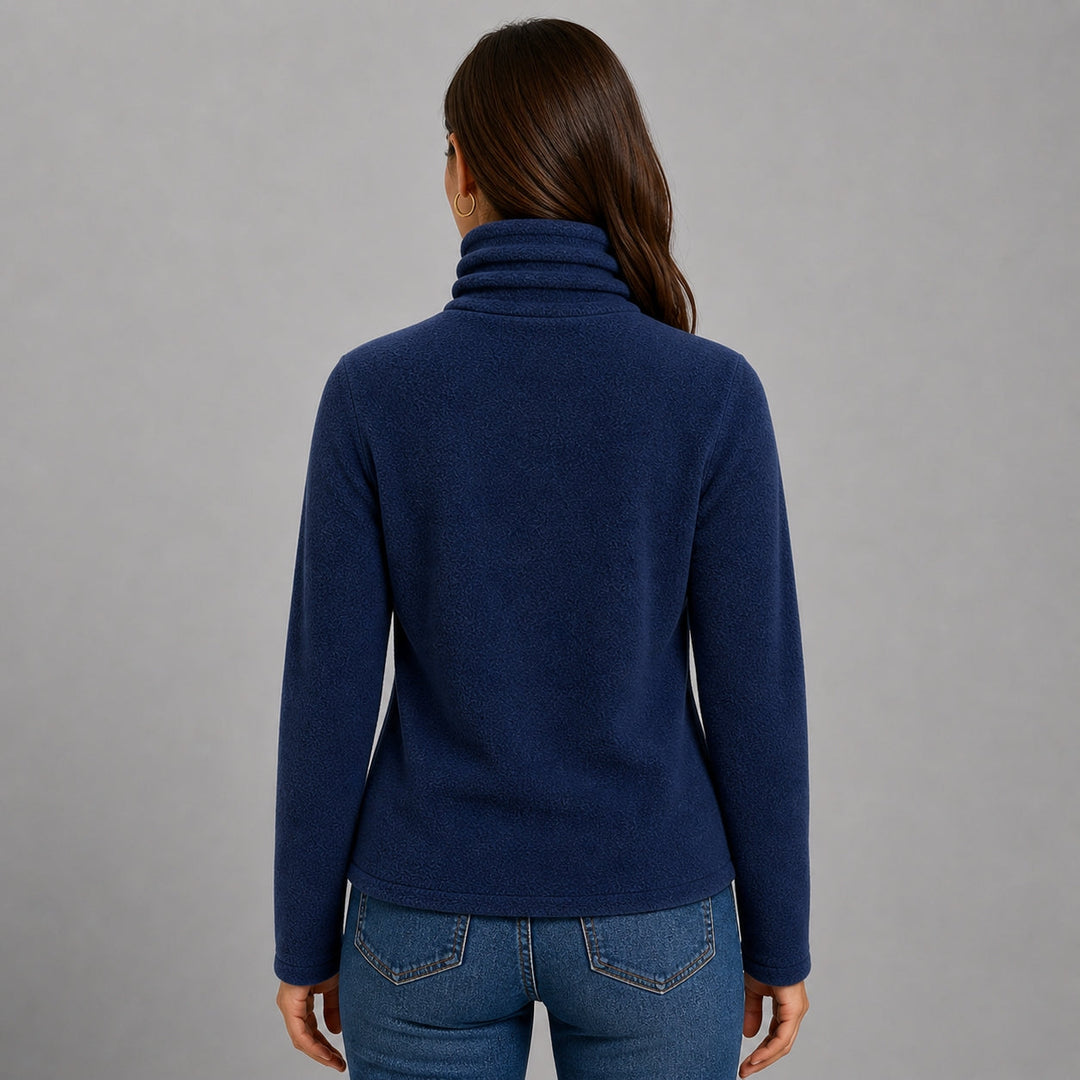Women's Tailored Roll Neck Cashmere Blend Sweater – Office Style – BN