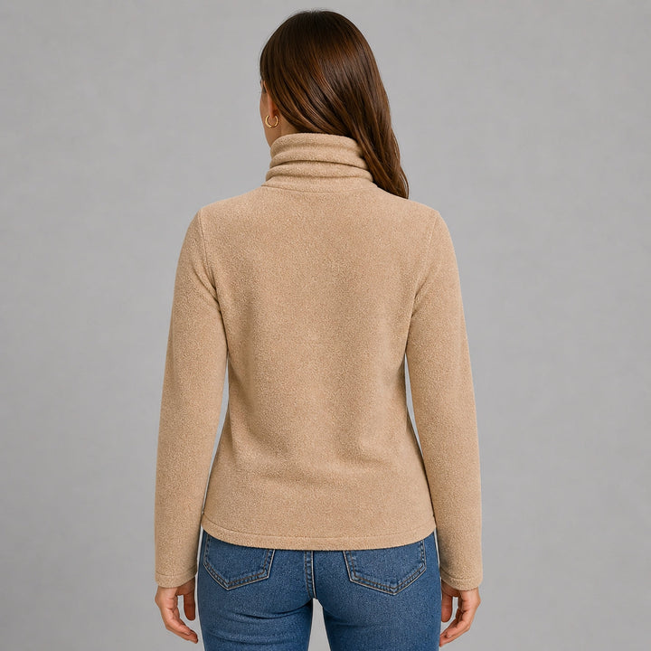 Women's Tailored Roll Neck Cashmere Blend Sweater – Office Style – BN
