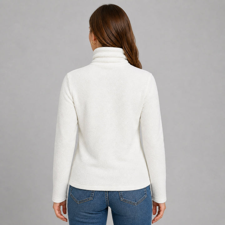 Women's Tailored Roll Neck Cashmere Blend Sweater – Office Style – BN