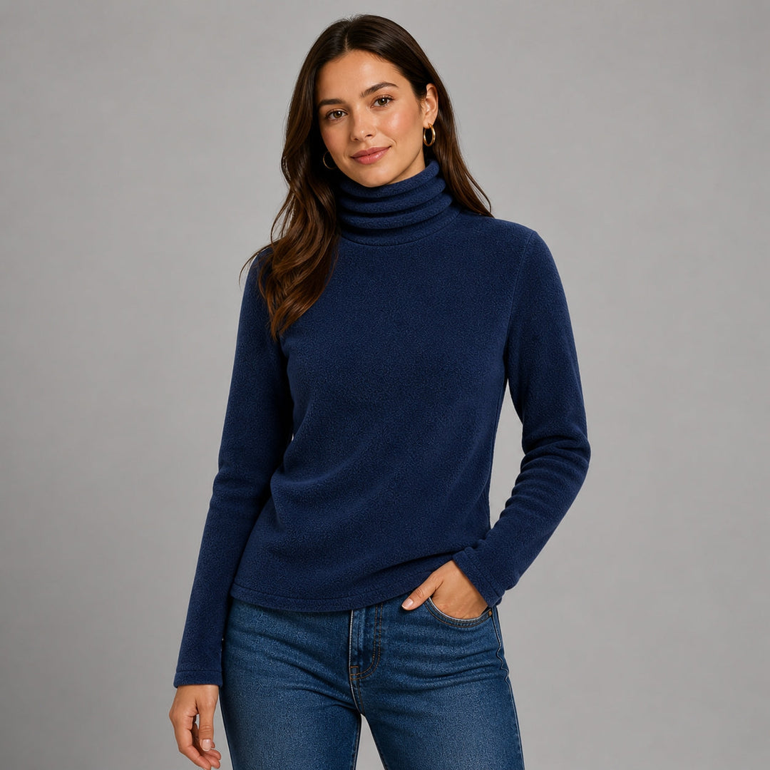 Women's Tailored Roll Neck Cashmere Blend Sweater – Office Style – BN